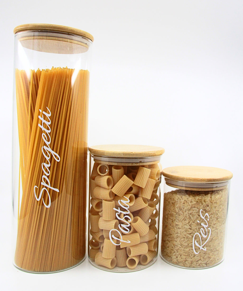 Vorratsglas "Atlas"  Multifunktionales Premium-Glas mit Bambusdeckel
