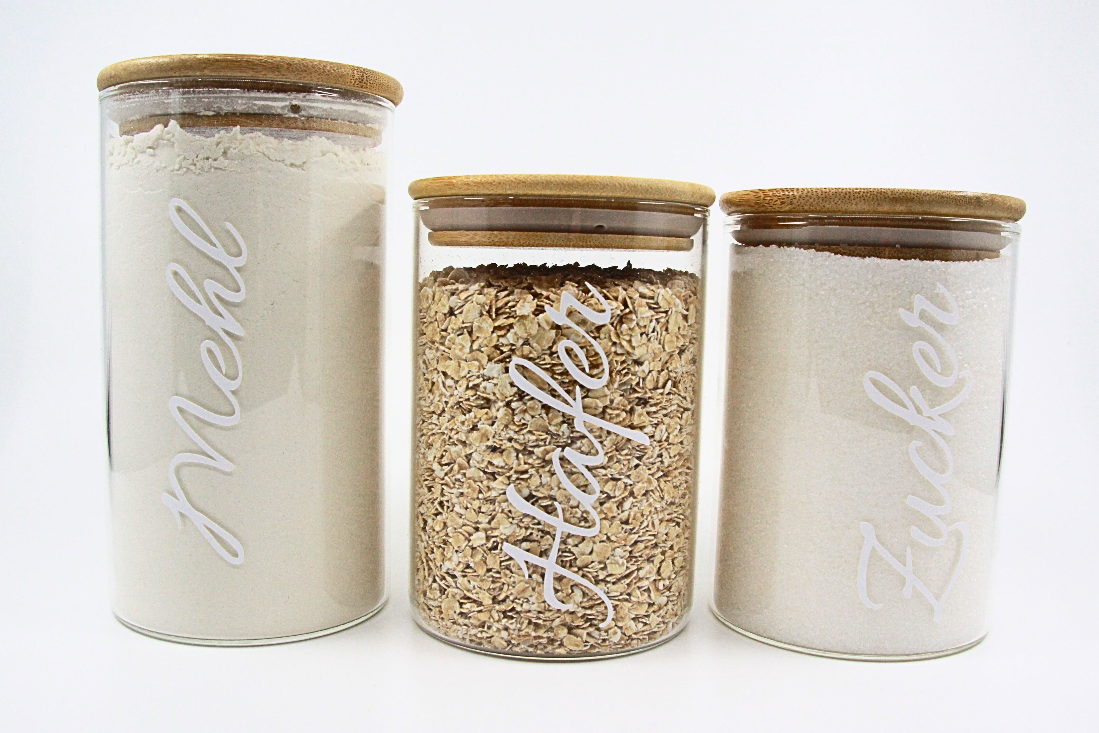 Vorratsglas "Atlas"  Multifunktionales Premium-Glas mit Bambusdeckel