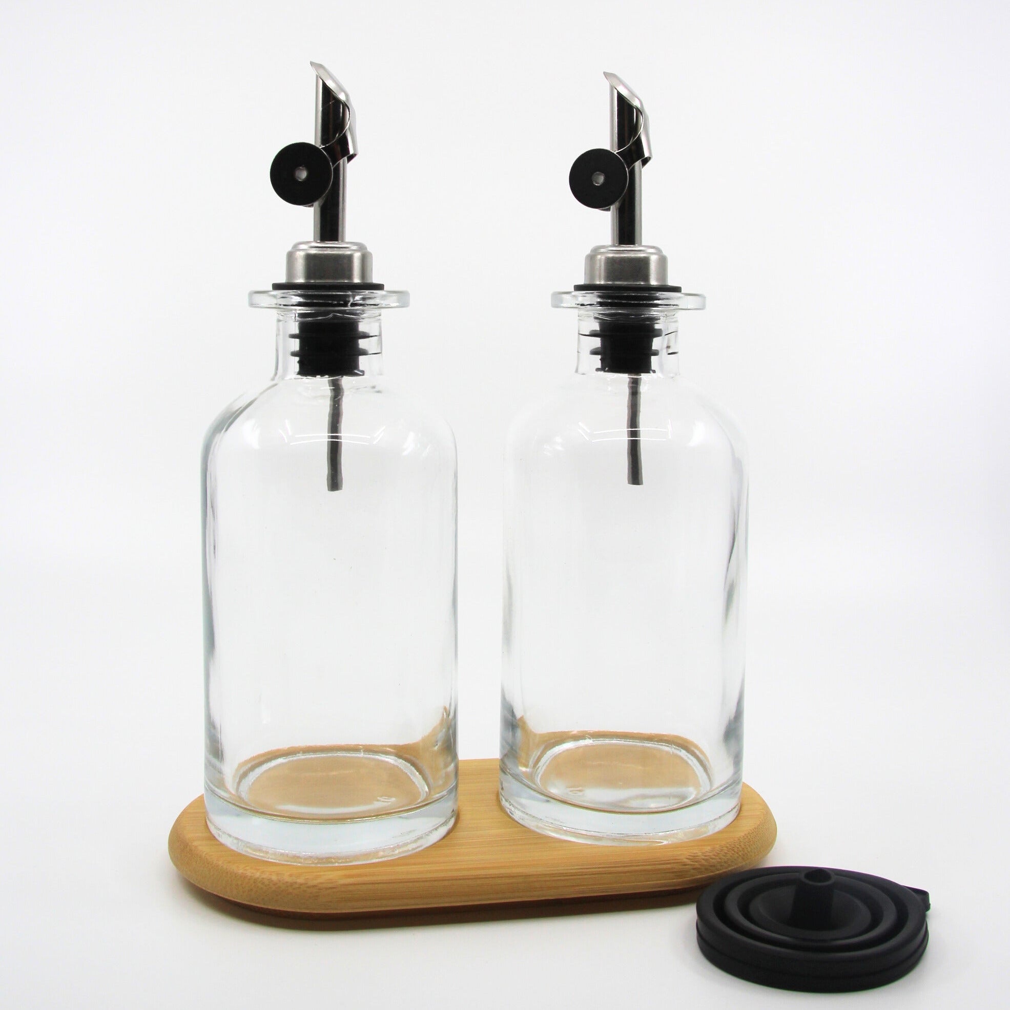 Öl- & Essigflasche "Olivia" – Premium Glas mit Edelstahl-Ausgiesser