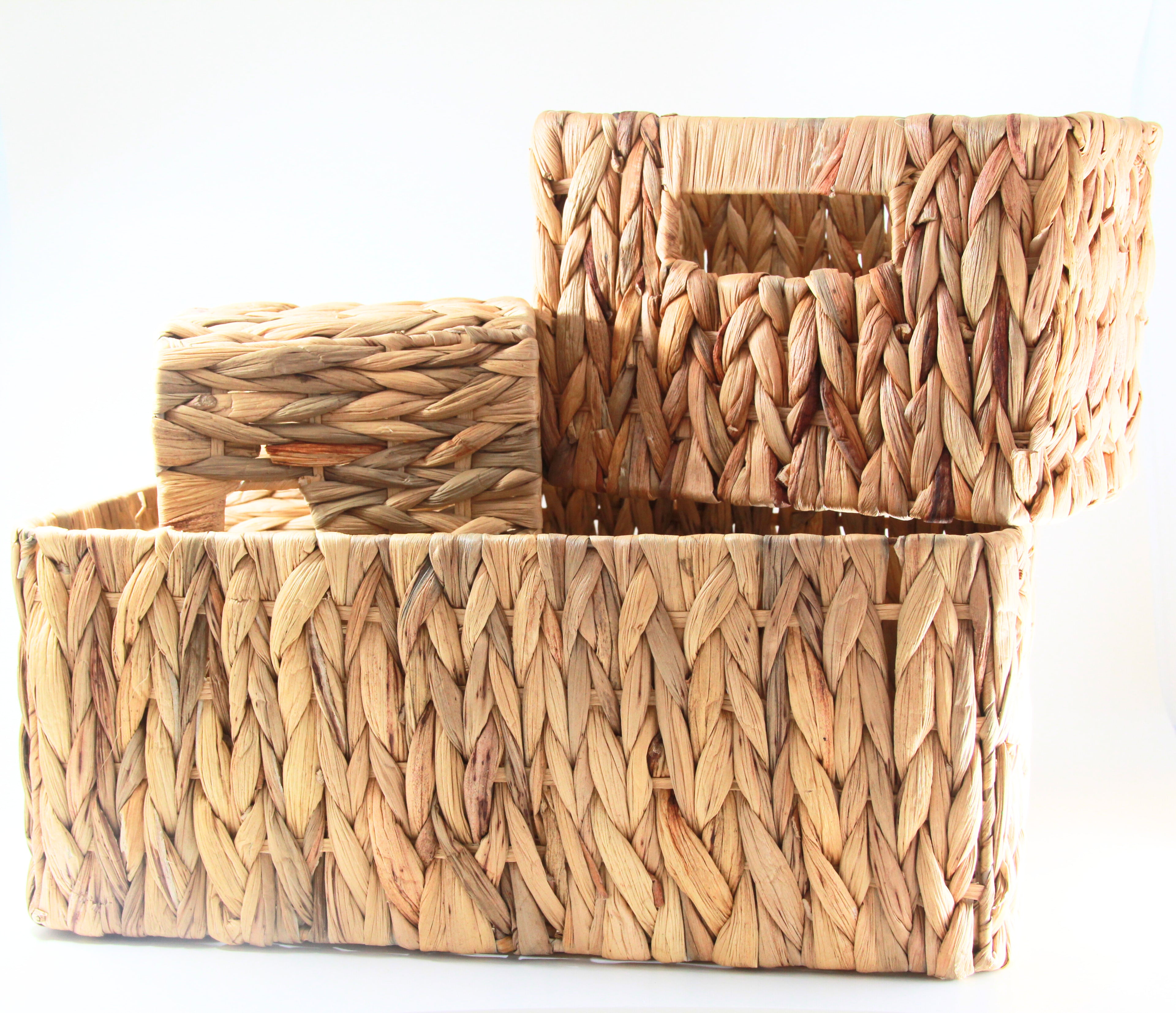 Aufbewahrungskorb "Raffi" – Handgeflochtener Regalkorb aus Wasserhyazinthe
