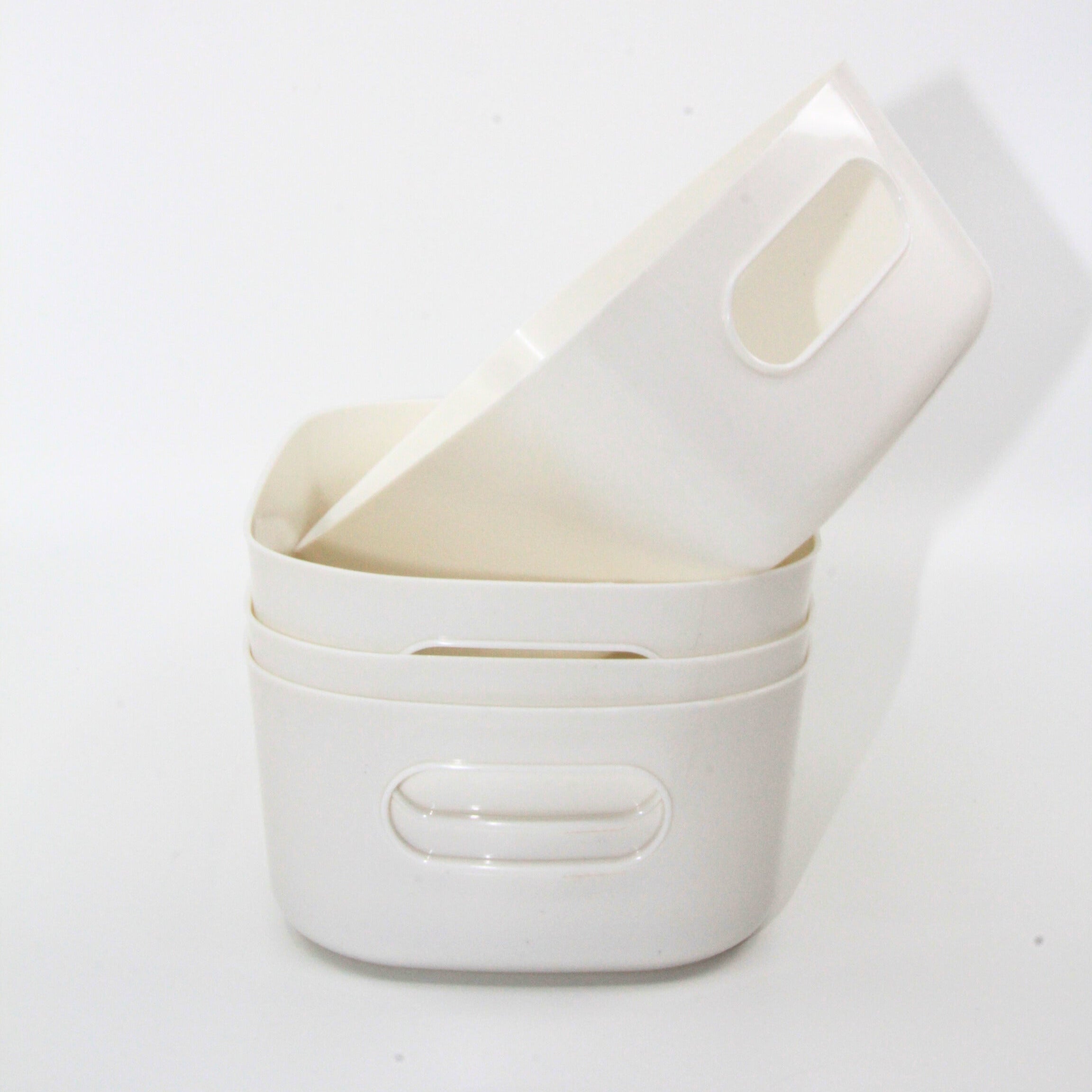 Allzweck-Box "Tilly" – Kleiner weisser Organizer mit Griffen