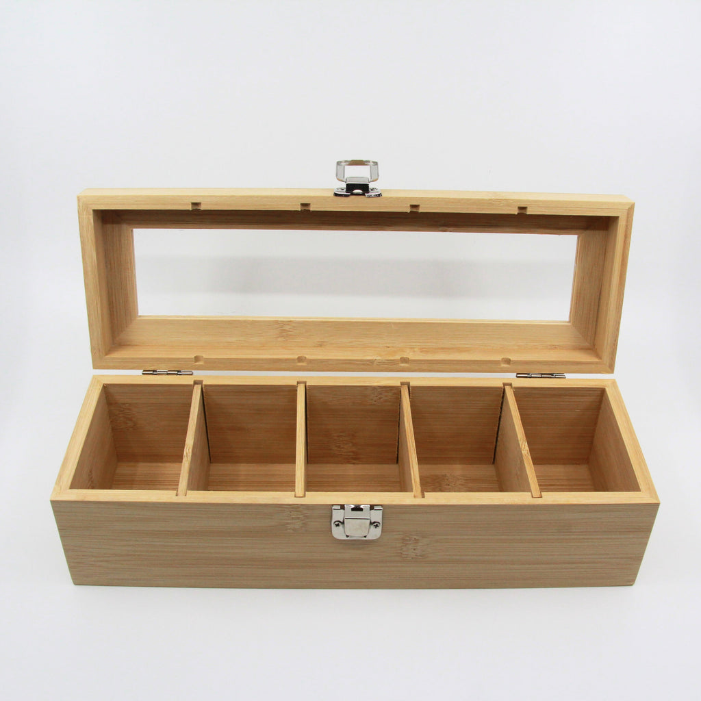 Teebeutel-Box "Tea" – Bambus mit Sichtfenster